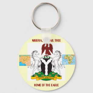 Nigeriaarms21, mnigeria, mapafrica, NIGERIA, WE... Key Ring