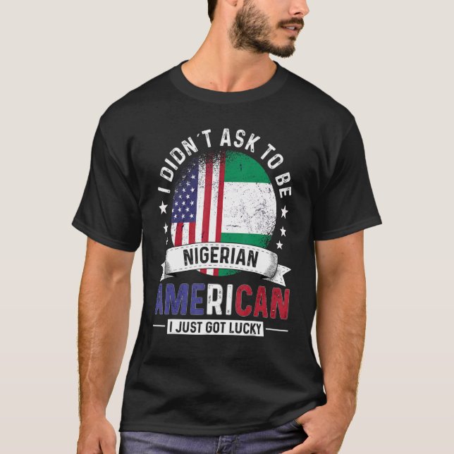 Nigerian American Countries Flags Pride Nigeria Fl T-Shirt (Front)