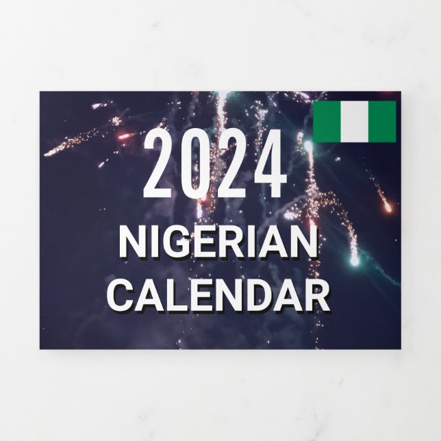 Nigerian Calendar 2024 Tri-Fold Programme (Cover)