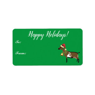 Nigerian Dwarf Dairy Goat Christmas Gift Tag