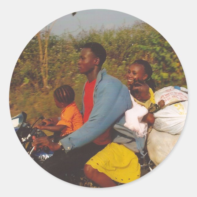 Nigerian Family Classic Round Sticker (Front)