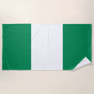 Nigerian Flag Beach Towel