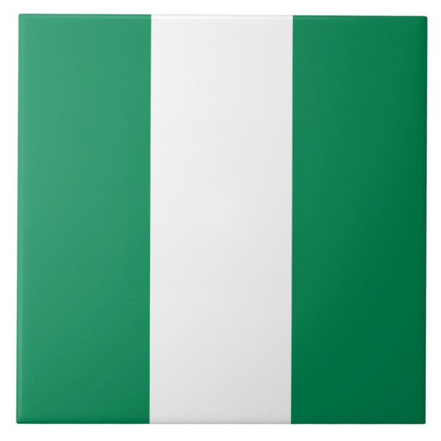 Nigerian Flag Ceramic Tile (Front)