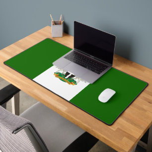 Nigerian flag-coat of arms desk mat