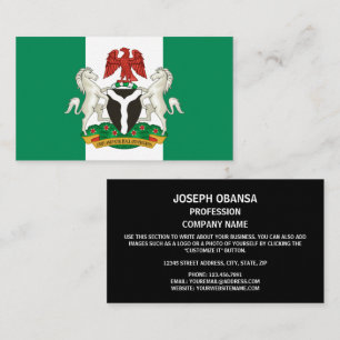 Nigerian Flag & Coat of Arms, Flag of Nigeria Business Card