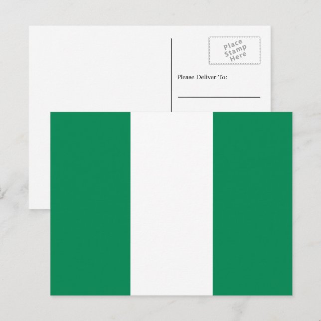 Nigerian Flag, Flag of Nigeria Postcard (Front/Back)