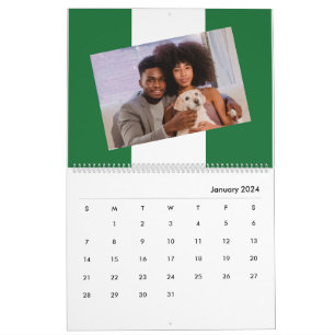 Nigerian Flag Insert Photo 2026 Nigeria Family  Calendar