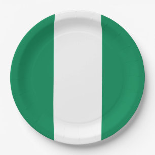 Nigerian Flag Paper Plate