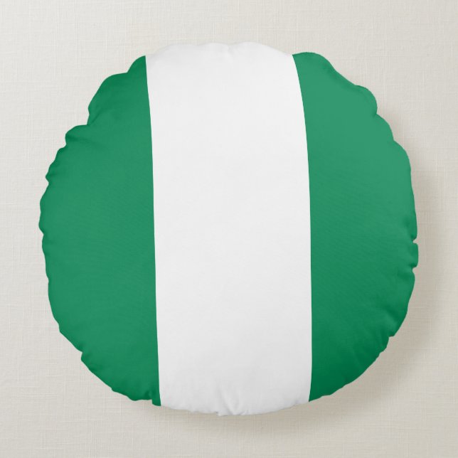 Nigerian Flag Round Cushion (Front)