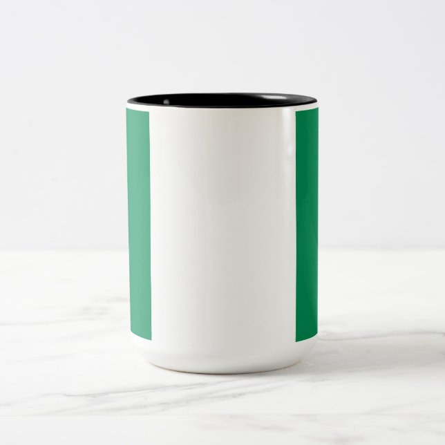 Nigerian Flag Two-Tone Coffee Mug (Center)