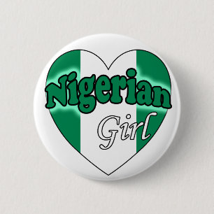 Nigerian Girl 6 Cm Round Badge