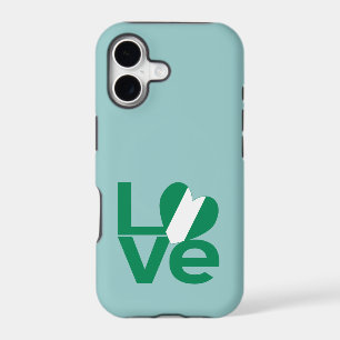 Nigerian Green LOVE Heart Flag