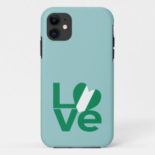 Nigerian Green LOVE Heart Flag iPhone 11 Case