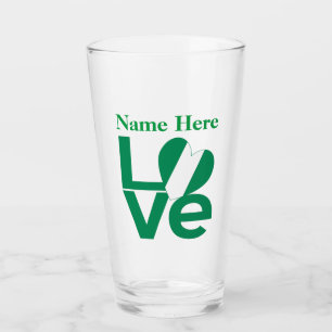 Nigerian Love Green Personalised Glass