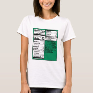 Nigerian Woman Nutritional Facts Shirt