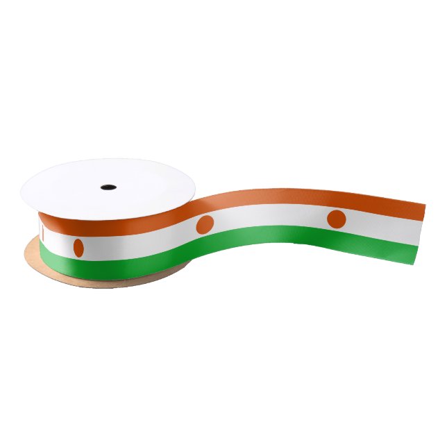 Nigerien flag ribbon satin ribbon (Spool)
