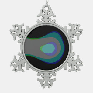 Night 1059 snowflake pewter christmas ornament