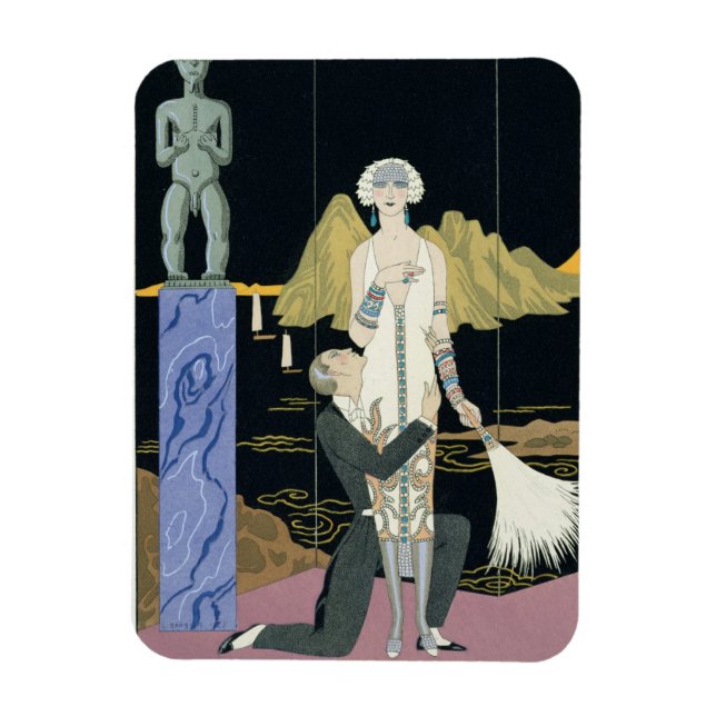 Night, 1925 (pochoir print) magnet (Vertical)