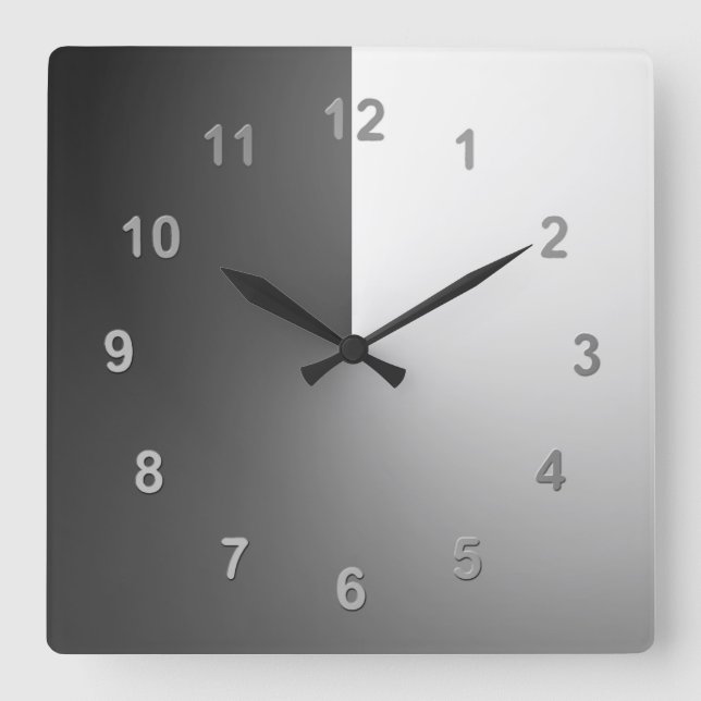 Night and Day Square Wall Clock (Front)