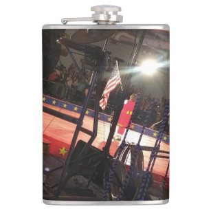 Night at an Indoor Circus Vinyl Wrapped Flask