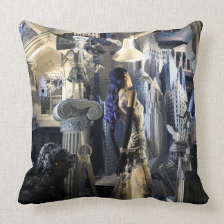 Night At Bergdorf's - NYC - by Madeline Ellis Cushion
