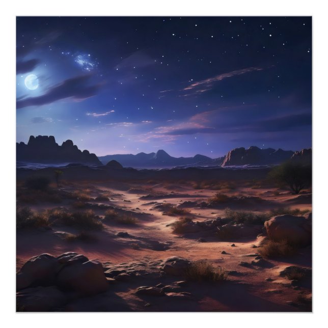 Night at Desert Photo Print (Front)