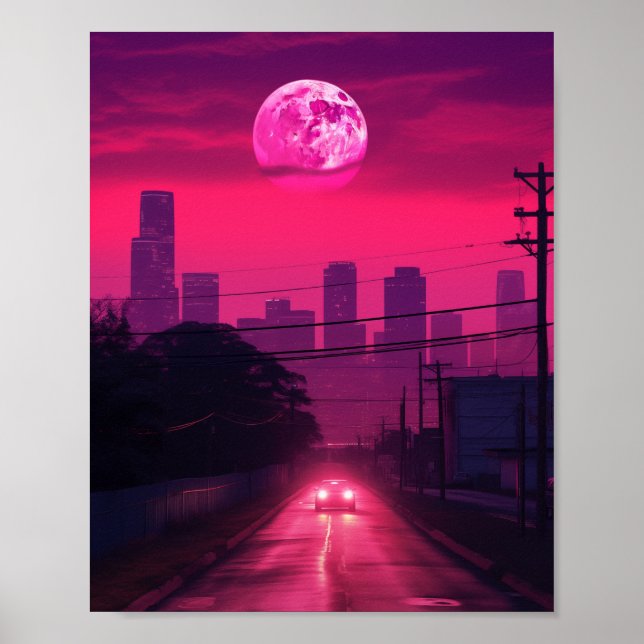 Night at Houston Texas USA Poster (Front)
