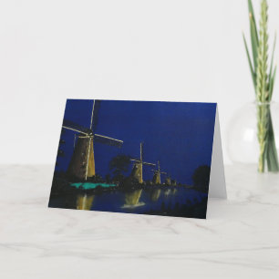 Night at Kinderdijk Card