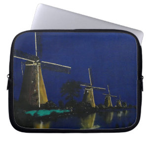 Night at Kinderdijk Laptop Sleeve