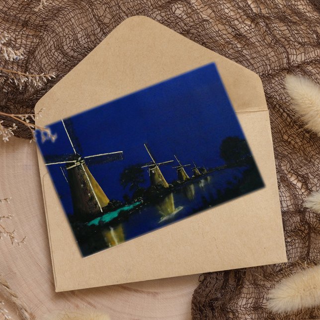 Night at Kinderdijk Postcard (Creator Uploaded)