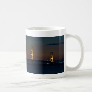 Night At Mackinac Bridge Coffee Mug