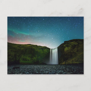 Night at Skógafoss Postcard