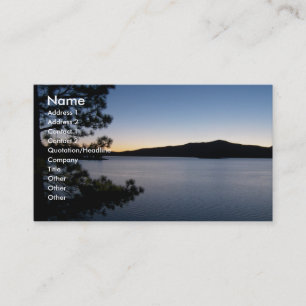 Night at the lake business card