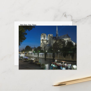 Night at the Notre Dame Paris Postcard