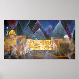 Night at Western Wall Poster