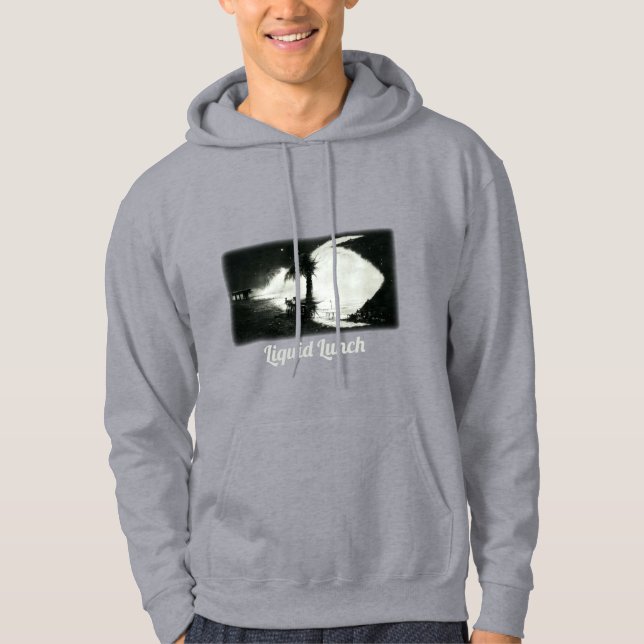 Night Beach Grey Hoodie (Front)