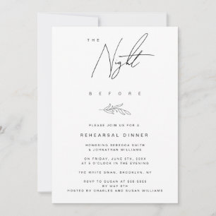Night Before Branch Rehearsal Dinner Invitation