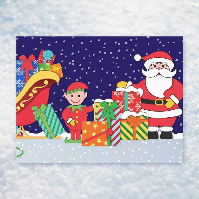 Night Before Christmas Announcement Postcard (Creator Uploaded)