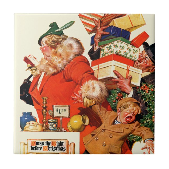 Night before Christmas Ceramic Tile (Front)