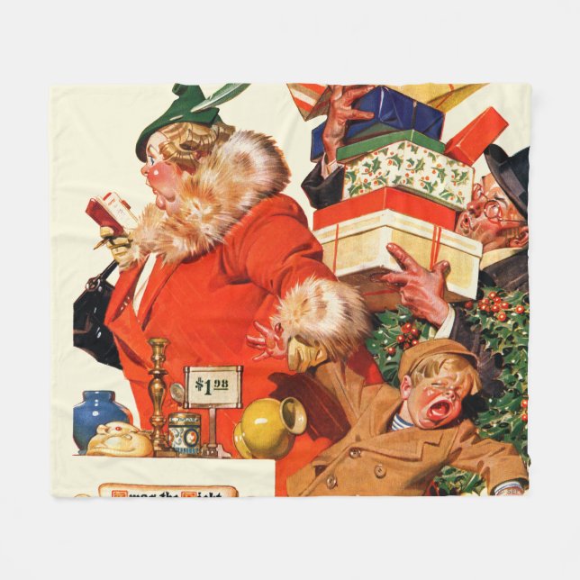 Night before Christmas Fleece Blanket (Front (Horizontal))