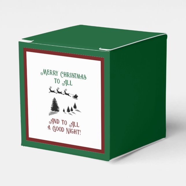 Night Before Christmas Santa Holiday Favour Box (Front Side)