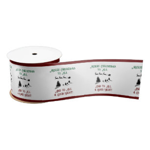 Night Before Christmas Santa Holiday Satin Ribbon