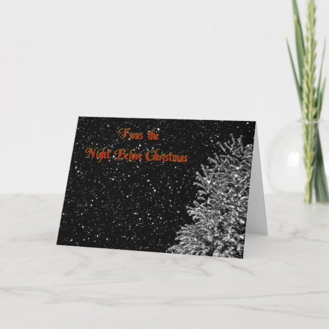 Night Before Christmas - Snow Holiday Card (Front)