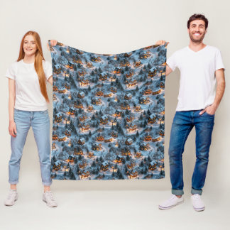 Night Before Christmas - Twilight Serenity  Fleece Blanket