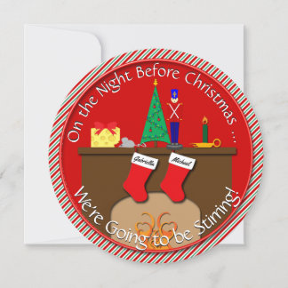 Night Before Christmas • Wine & Cheese Party Invitation
