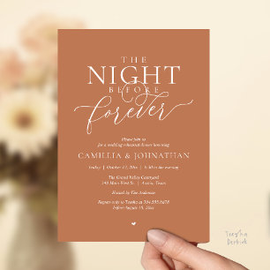 “Night Before Forever” Romantic Rehearsal Dinner Invitation