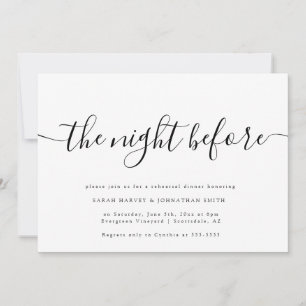 Night Before Modern Rehearsal Dinner Invitation