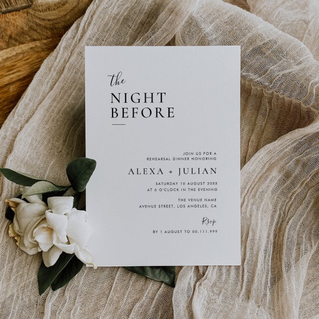 NIGHT BEFORE | rehearsal dinner invitation (Creator Uploaded)