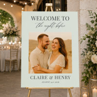 Night Before Sage Green Photo Wedding Welcome