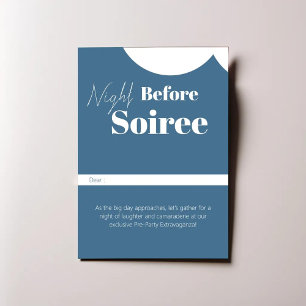 Night Before Soiree Pastel Blue Design Invitation